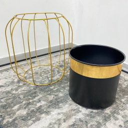 FLOWER METAL POT J0554