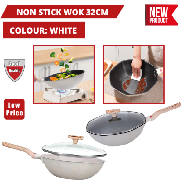 BREEZE NORDIC WHITE NON STICK WOK 32CM_0