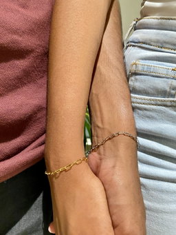 Paperclip link bracelet 💌 (Unisex)