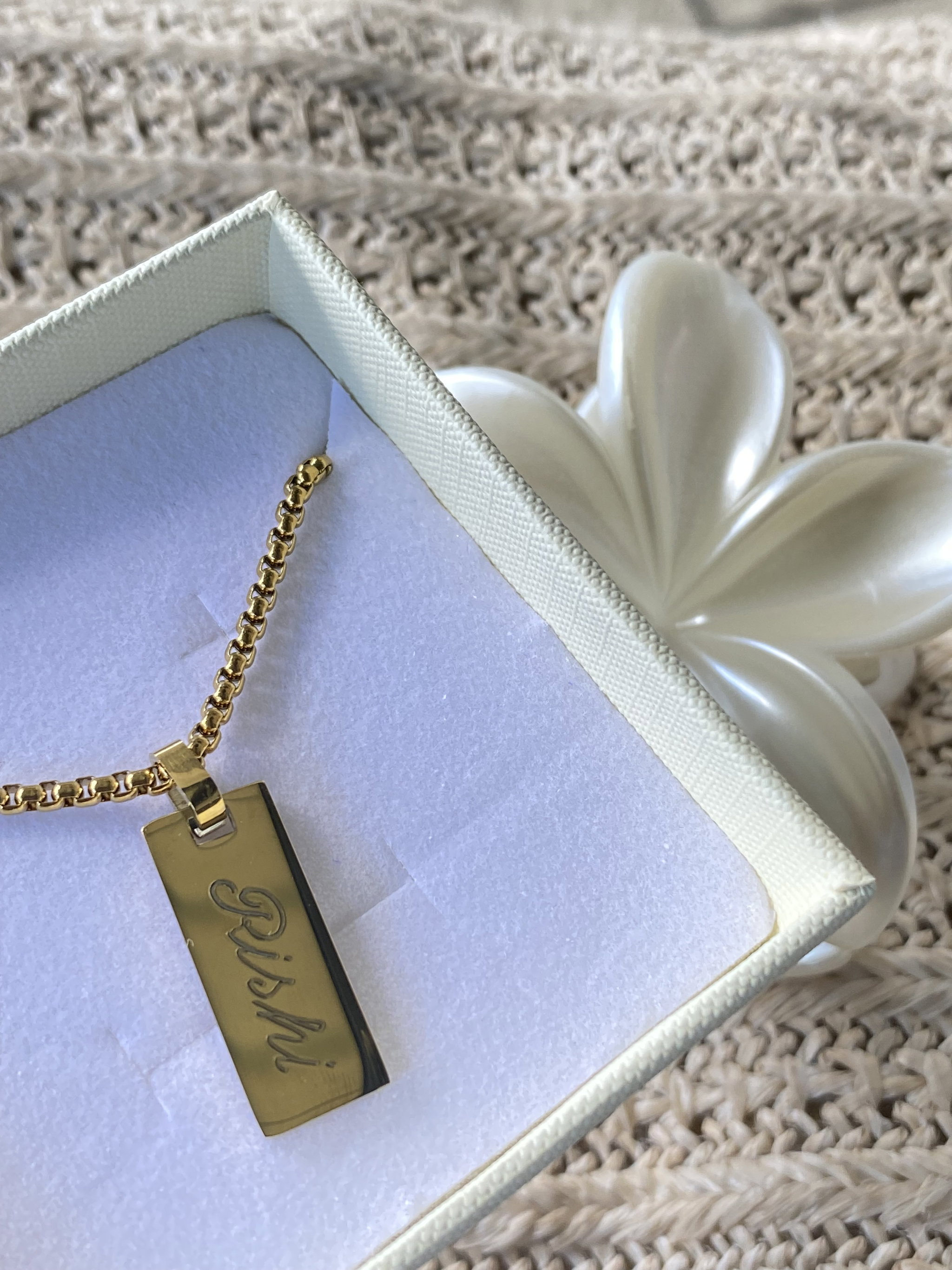Men Sq Necklace (With or Without engraving)_1