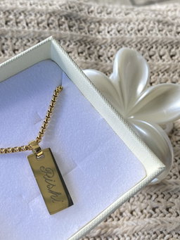 Men Sq Necklace (With or Without engraving)