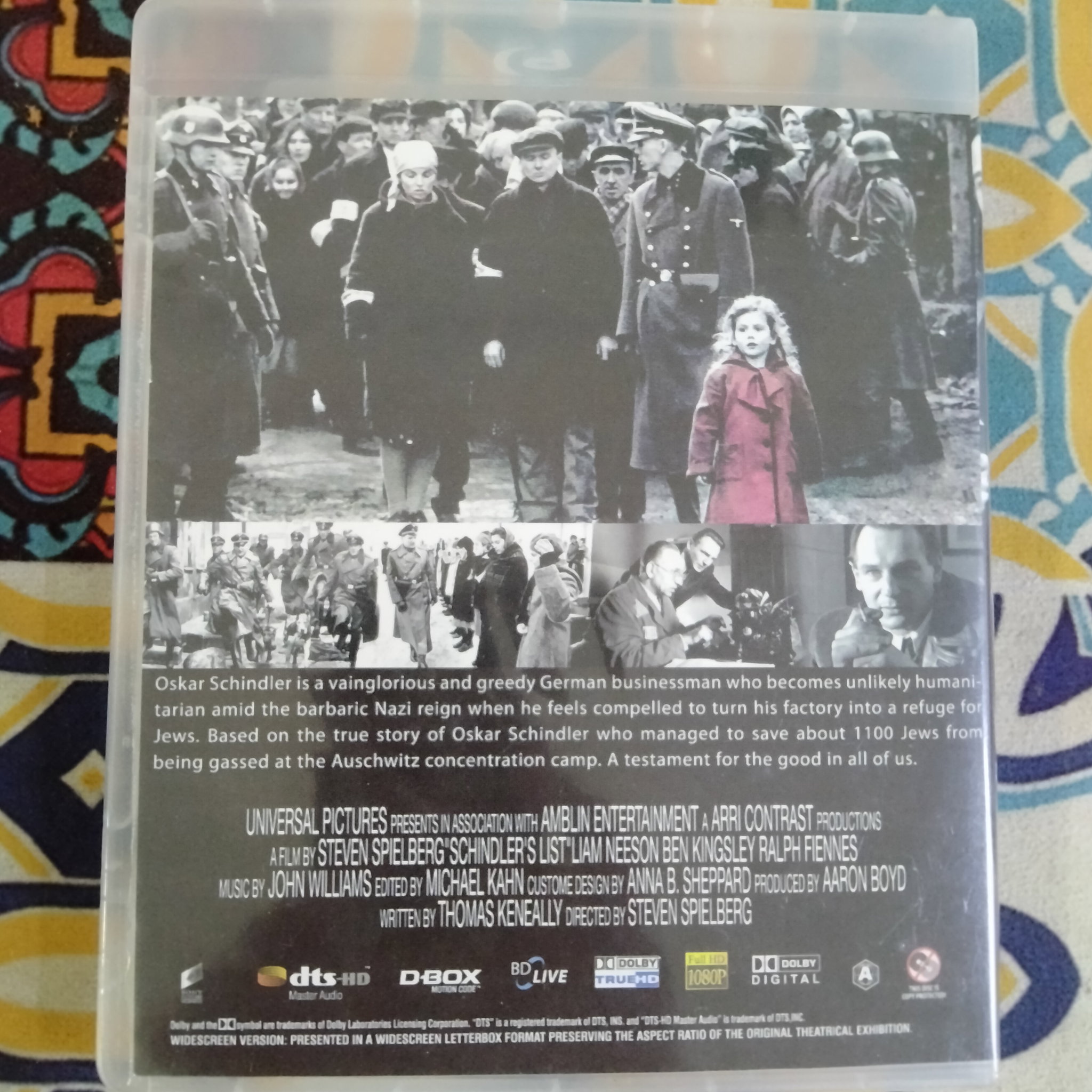 Schindler's List DvD (Blue Ray)_1