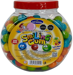 CHICLES SMILING GUM 5G X 200PZA X 12 JARRAS