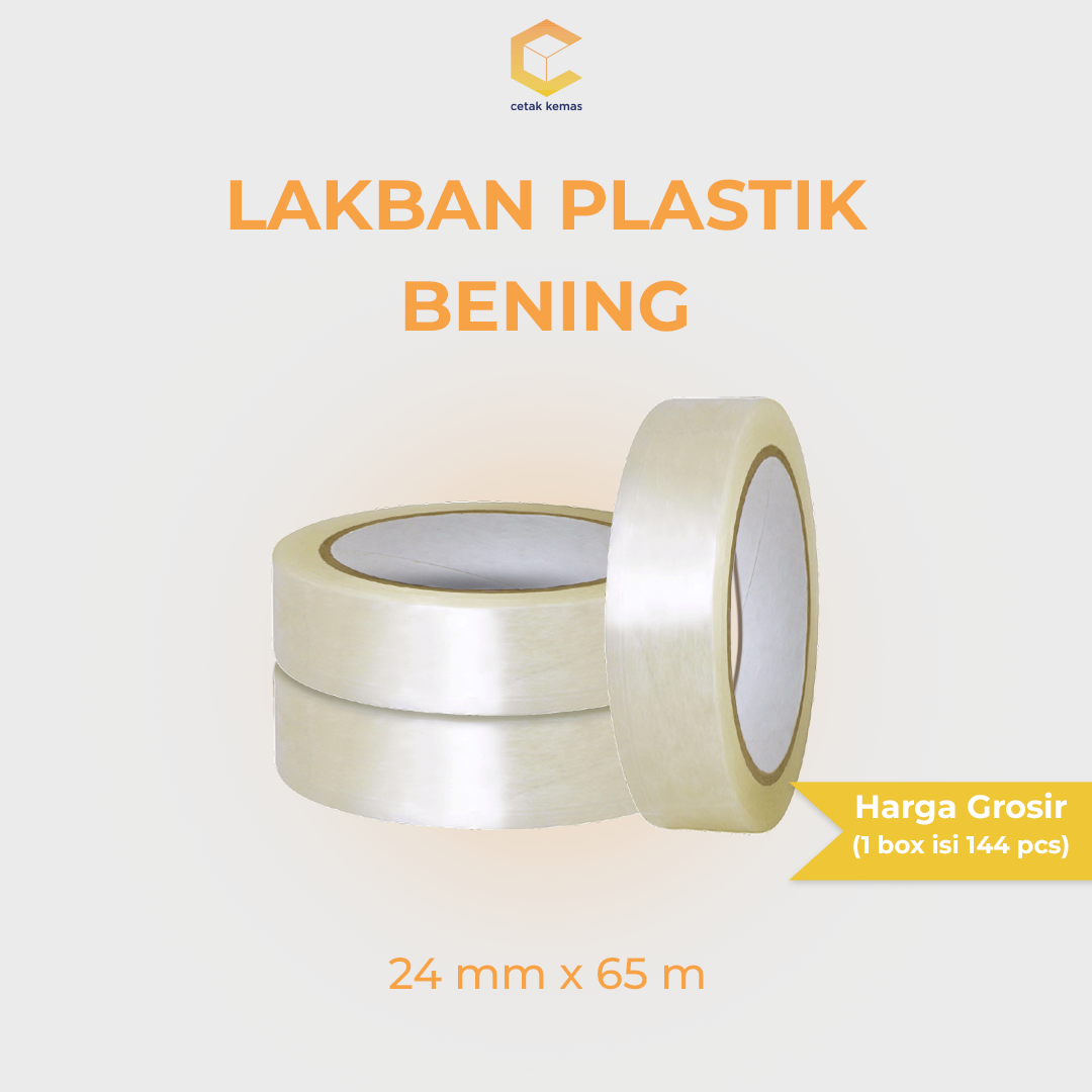 Lakban Plastik Bening - 24mm x 65 Meter (per Box isi 144 pcs)_0