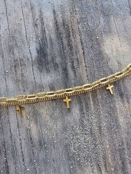  Lysa Cross Layered Anklet 