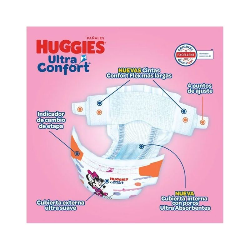 Pañales Huggies Ultra Confort Etapa 7 con 30 Piezas Niña_1