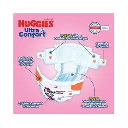 Pañales Huggies Ultra Confort Etapa 7 con 30 Piezas Niña