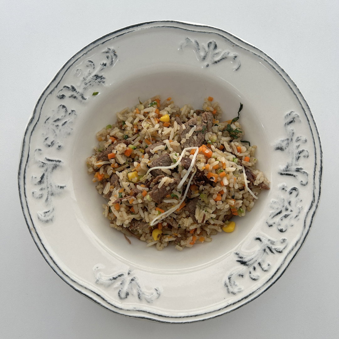 Arroz cantones con vegetales