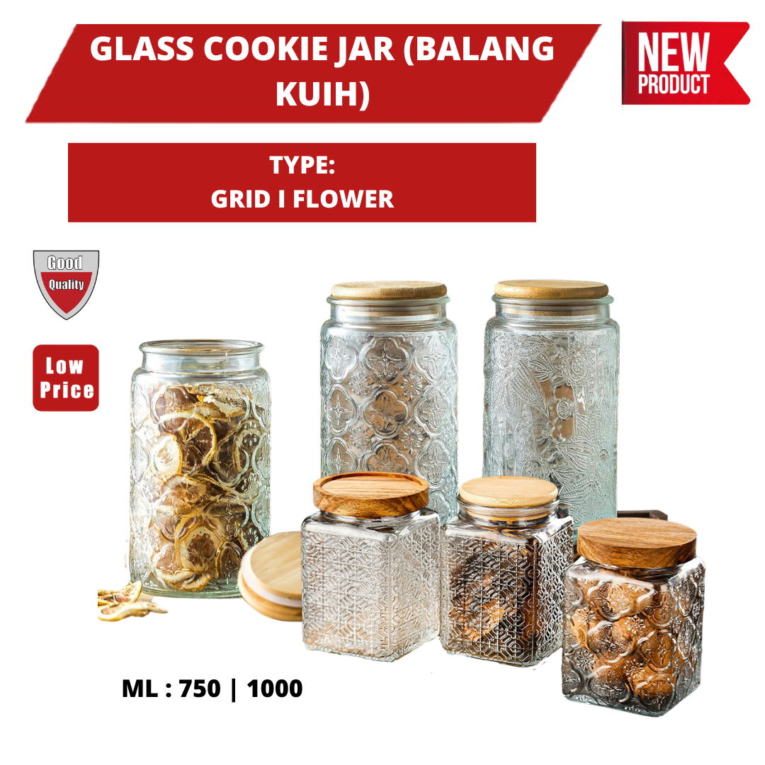 GLASS COOKIE JAR