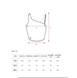 XXMX - Unbalanced Strap Crop Top
