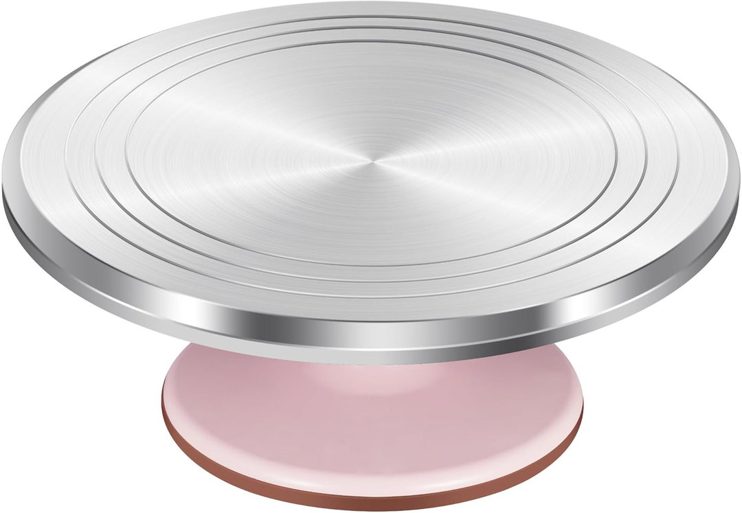 Pink Base Heavy Duty 12" Aluminum Cake Turntable