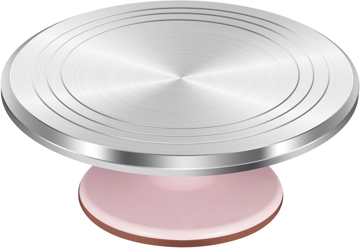 Pink Base Heavy Duty 12" Aluminum Cake Turntable_0