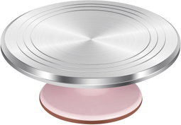 Pink Base Heavy Duty 12" Aluminum Cake Turntable