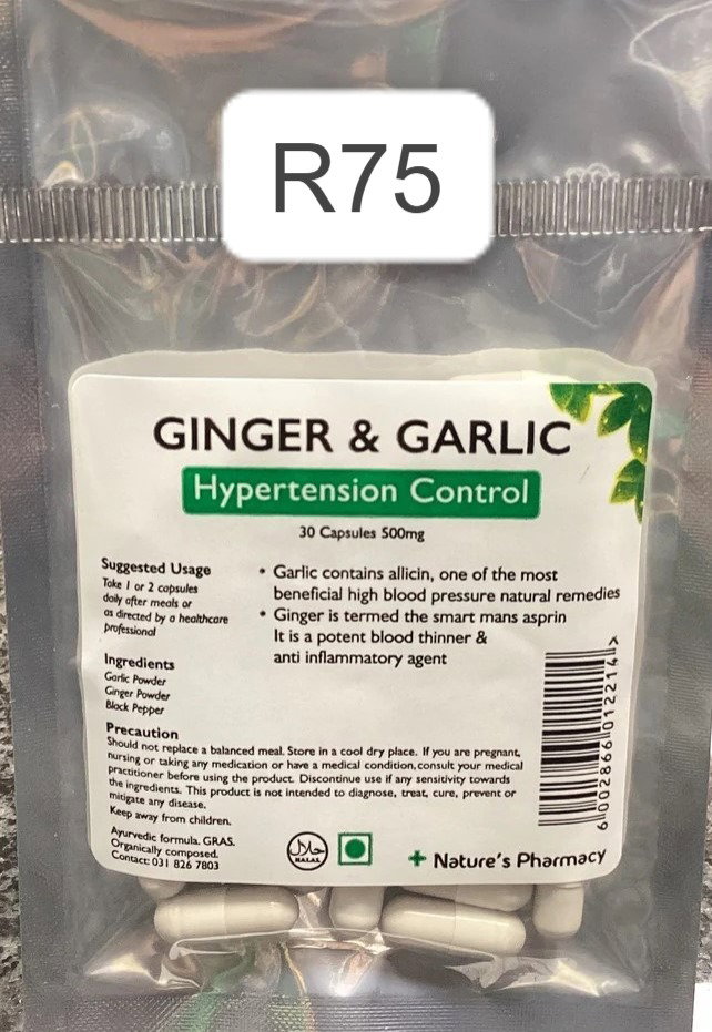 GINGER & GARLIC Hypertension control 30 Capsules_0