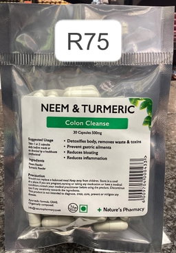 NEEM & TURMERIC Colon Cleanse 30 Capsules
