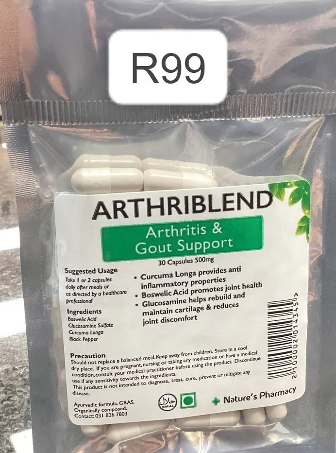ARTHRIBLEND Arthritis & Gout Support 30 Capsules