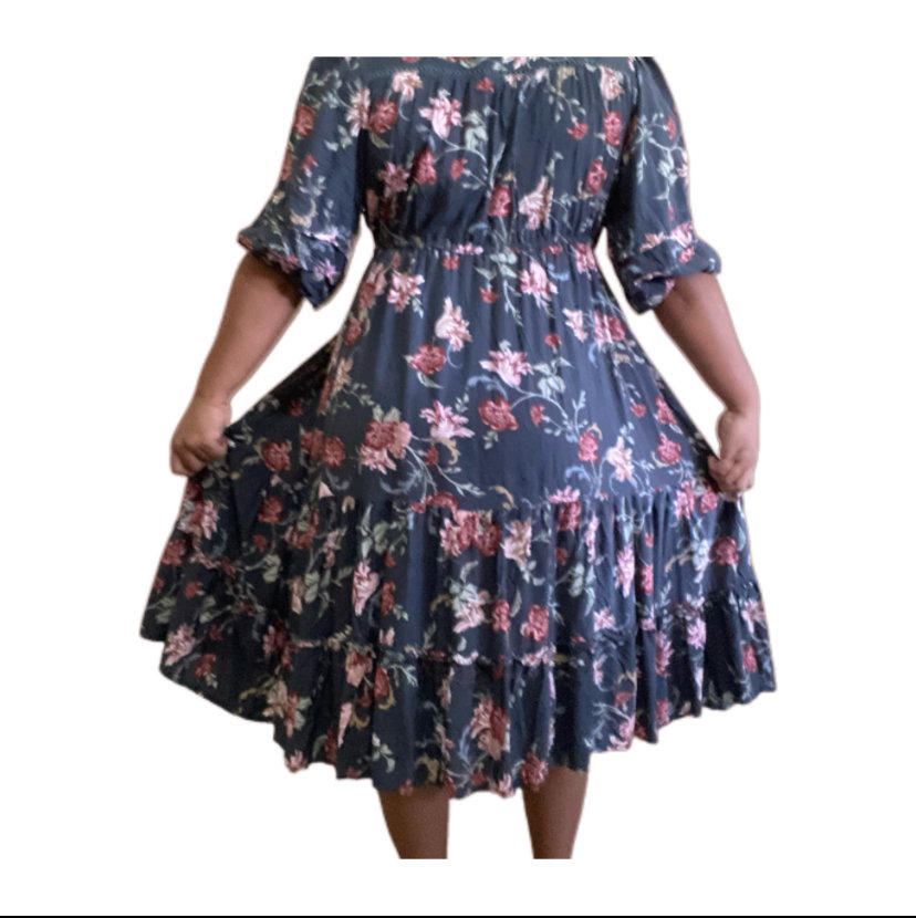 Midnight Garden Ruffle Dress_1