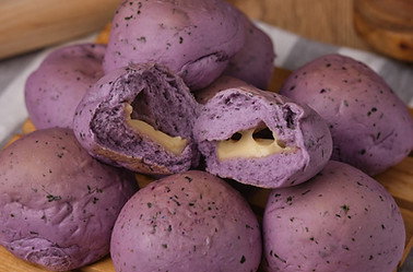 Hearty Bread Ube Cheese Almond Spinach Pandesal_0