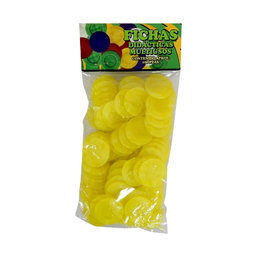 Fichas Didacticas de Plastico c/100pza.