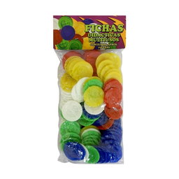 Fichas Didacticas de Plastico c/100pza.