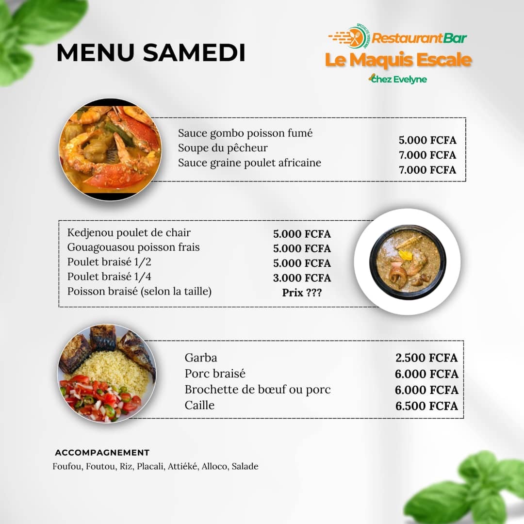 Menu de la semaine _5