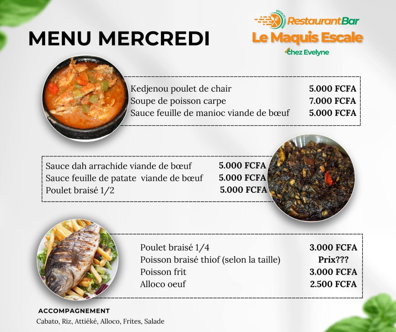 Menu de la semaine _2