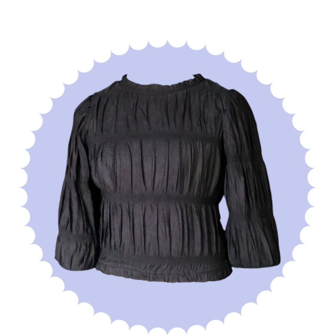 Soft Korean Full Sleeves Ruffle T-shirt