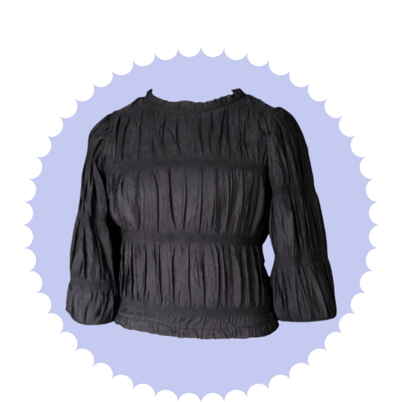Soft Korean Full Sleeves Ruffle T-shirt_0
