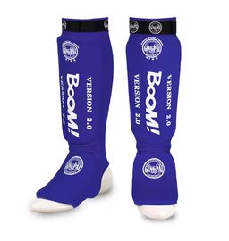 Shin Guard Gingpai (Blue/Red)  Boxing / MMA /Muay Thai / Martial Arts ankle protector foot protection TKD kickboxing pad Muay thai Training Leg support protectors