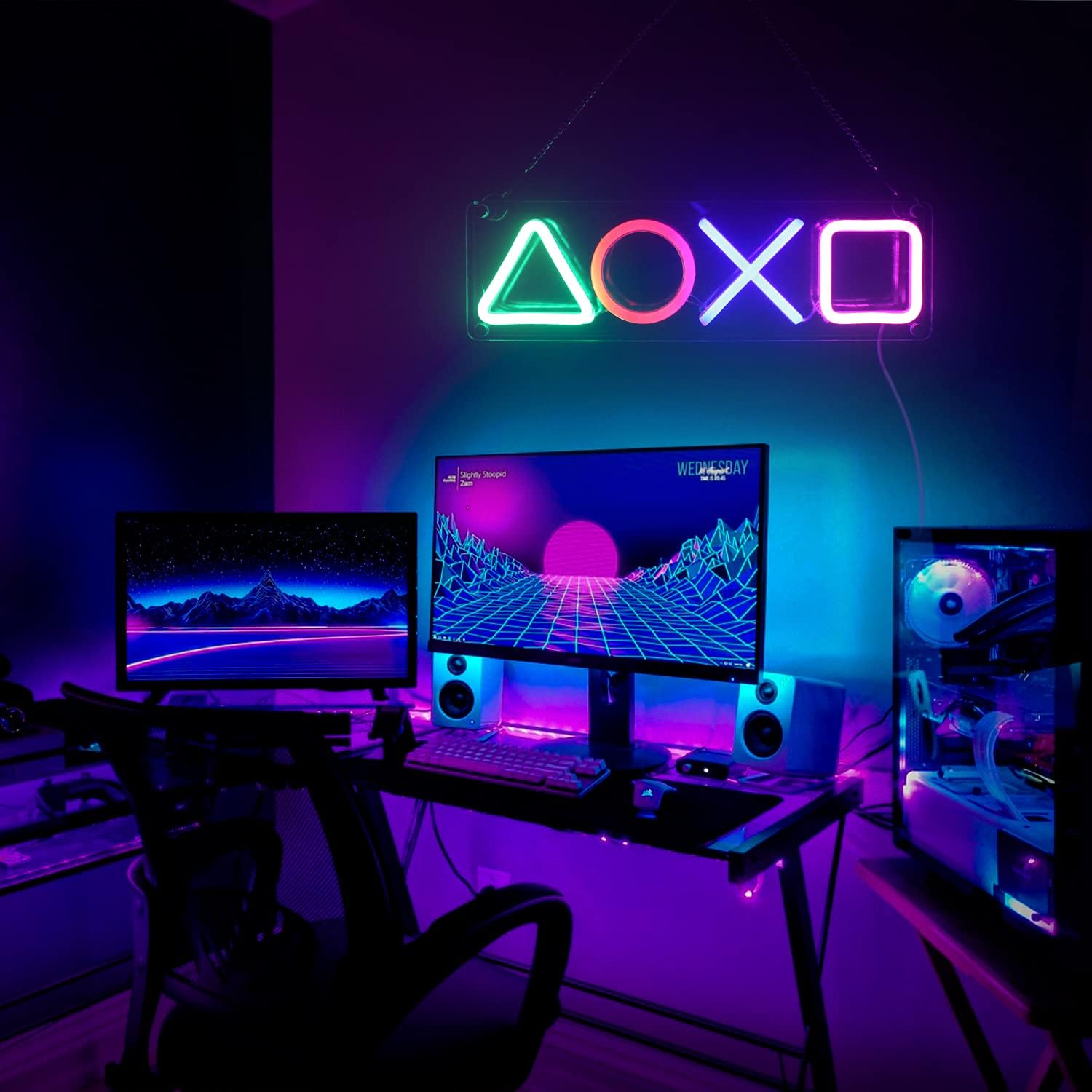 Led de Néon Botão de Playstation_1