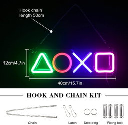 Led de Néon Botão de Playstation