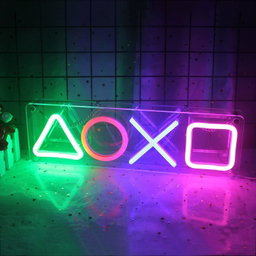 Led de Néon Botão de Playstation