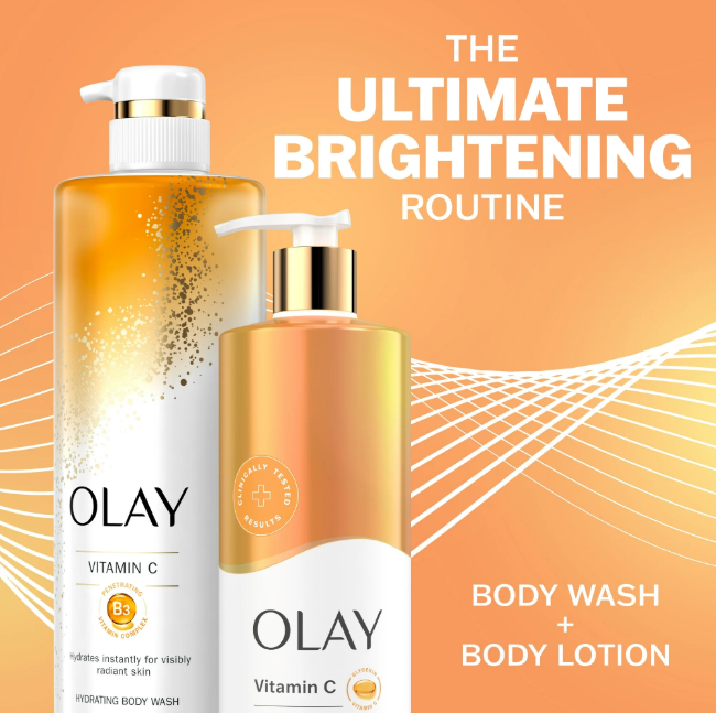 Olay Vitamin C Body Wash 591ml & Body Lotion 502ml