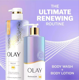 Olay Retinol Body Wash 591ml & Body Lotion 502ml