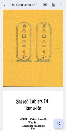 Secred Tablets of Atum-Re. The Gold Book