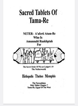 Secred Tablets of Atum-Re. The Gold Book