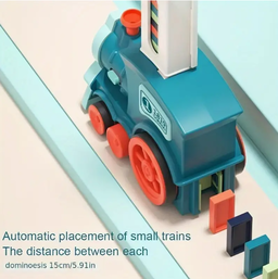 Electric Domino laying Train Toy Set. 60 Pcs