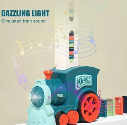 Electric Domino laying Train Toy Set. 60 Pcs