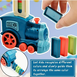 Electric Domino laying Train Toy Set. 60 Pcs