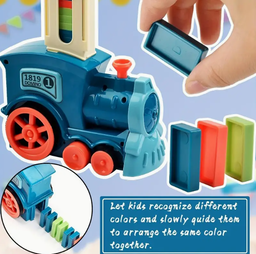 Electric Domino laying Train Toy Set. 60 Pcs