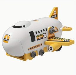 1 Set Kids Transforming Toy Airplane Track Set - 2-in-1 Educational & Fun Plastic Toy with Mixed Colors for Children
