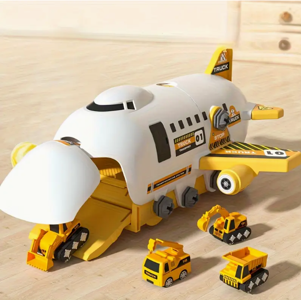 1 Set Kids Transforming Toy Airplane Track Set - 2-in-1 Educational & Fun Plastic Toy with Mixed Colors for Children_4