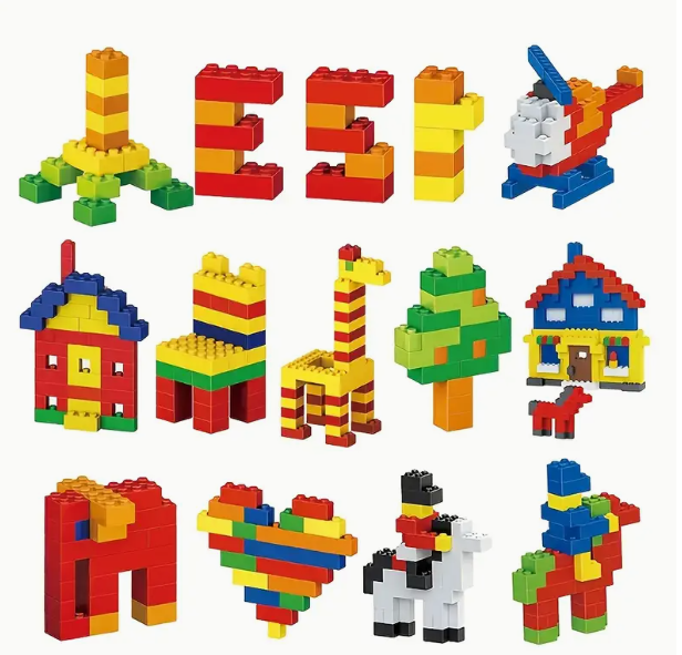 1200 pcs Children's Educational Small Grain Building Blocks, Puzzle Toys, Plug-in Building Blocks,_3