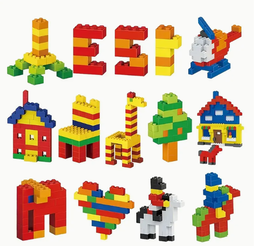 1200 pcs Children's Educational Small Grain Building Blocks, Puzzle Toys, Plug-in Building Blocks,