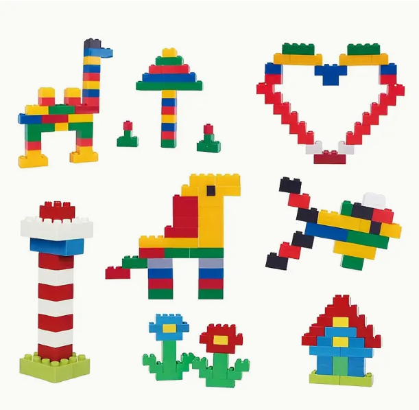 1200 pcs Children's Educational Small Grain Building Blocks, Puzzle Toys, Plug-in Building Blocks,_2