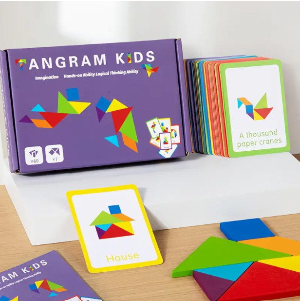 Large Particle Creative Tangram Puzzle Fun Geometry Shape Puzzle Board Toy Gift_3