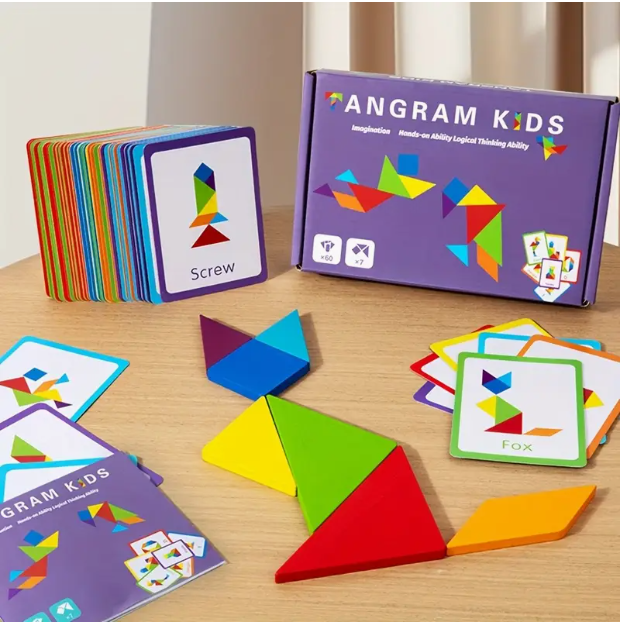 Large Particle Creative Tangram Puzzle Fun Geometry Shape Puzzle Board Toy Gift_8