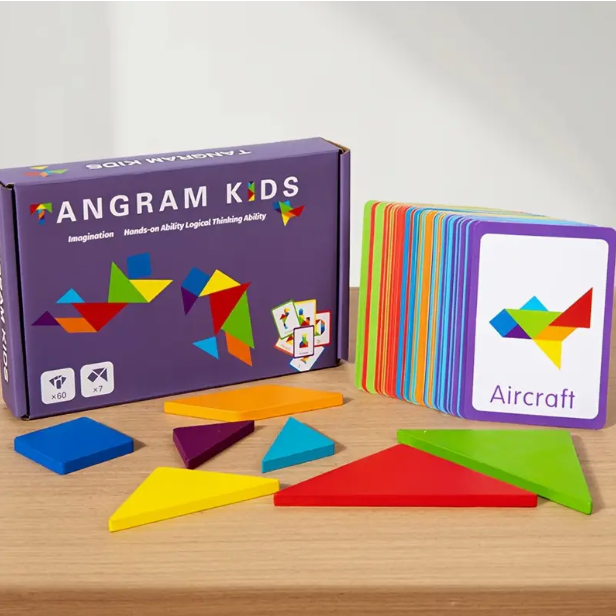 Large Particle Creative Tangram Puzzle Fun Geometry Shape Puzzle Board Toy Gift_6