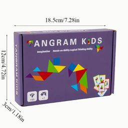 Large Particle Creative Tangram Puzzle Fun Geometry Shape Puzzle Board Toy Gift