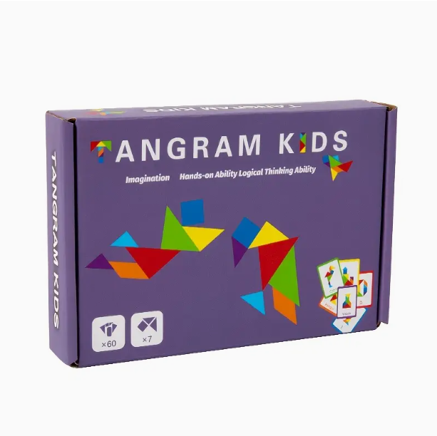 Large Particle Creative Tangram Puzzle Fun Geometry Shape Puzzle Board Toy Gift